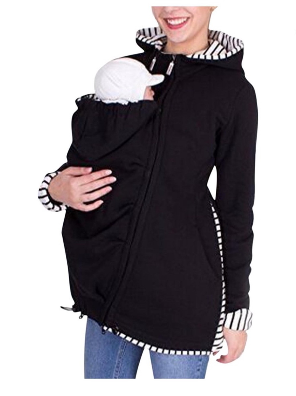 MATERNITY Mama & baby zip kangaroo pouch *